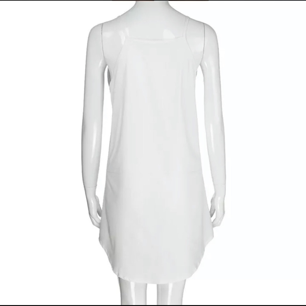 Women Fashion Sleeveless White Dress - Picture 5 of 6